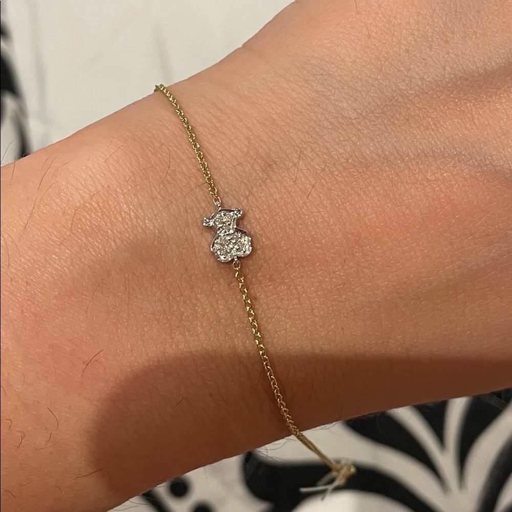 Tous diamonds and gold bracelet